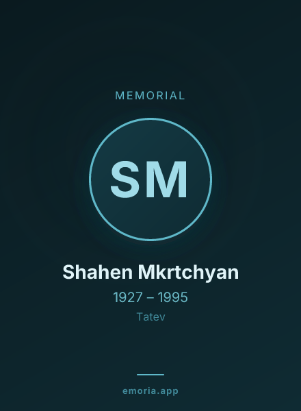 Memorial portrait of Shahen Mkrtchyan