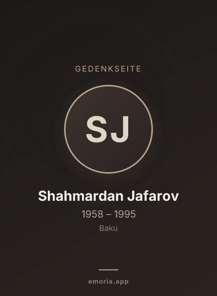 Gedenkportrait von Shahmardan Jafarov