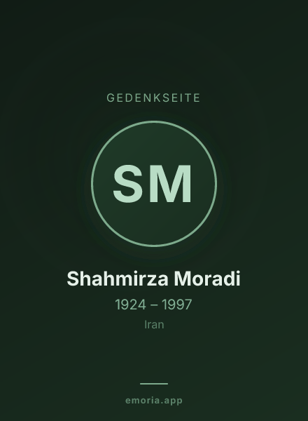 Gedenkportrait von Shahmirza Moradi
