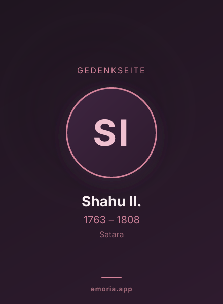 Gedenkportrait von Shahu II.