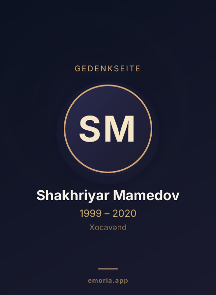 Gedenkportrait von Shakhriyar Mamedov
