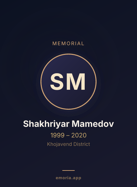 Memorial portrait of Shakhriyar Mamedov