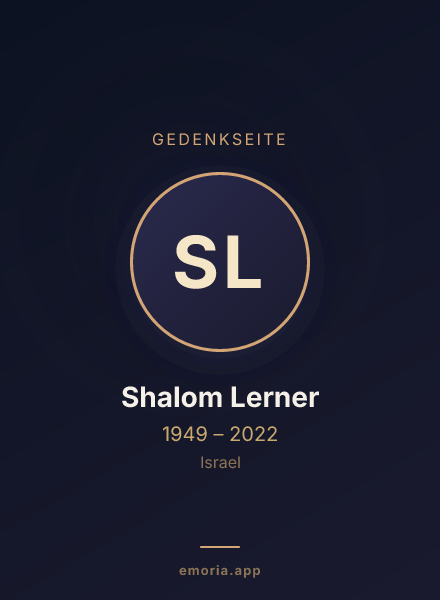 Gedenkportrait von Shalom Lerner