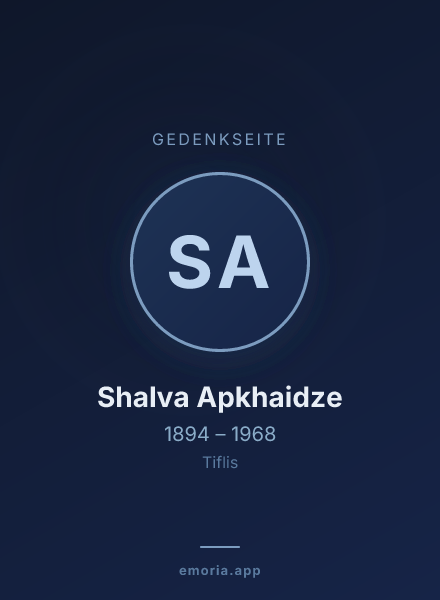 Gedenkportrait von Shalva Apkhaidze