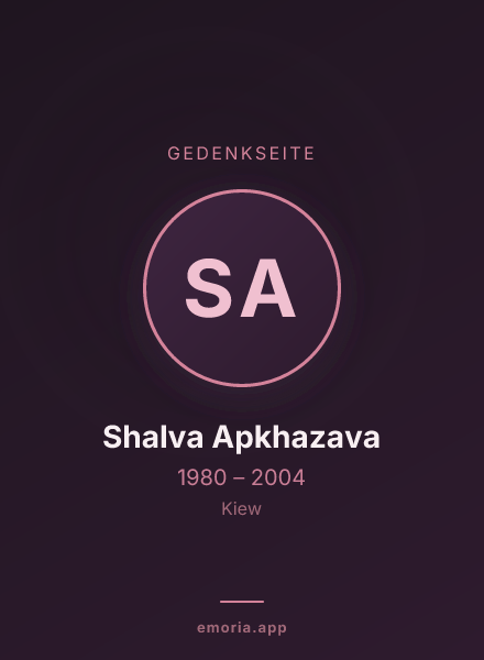Gedenkportrait von Shalva Apkhazava