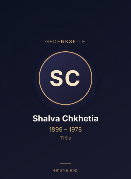 Gedenkportrait von Shalva Chkhetia
