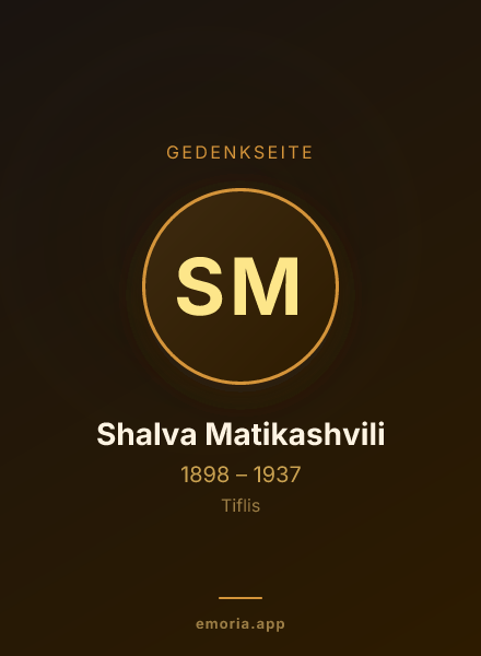 Gedenkportrait von Shalva Matikashvili