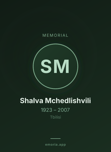 Memorial portrait of Shalva Mchedlishvili