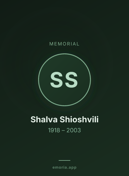 Memorial portrait of Shalva Shioshvili