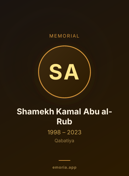 Memorial portrait of Shamekh Kamal Abu al-Rub