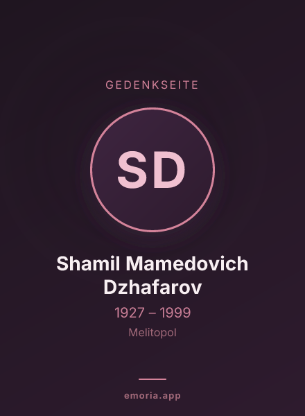 Gedenkportrait von Shamil Mamedovich Dzhafarov
