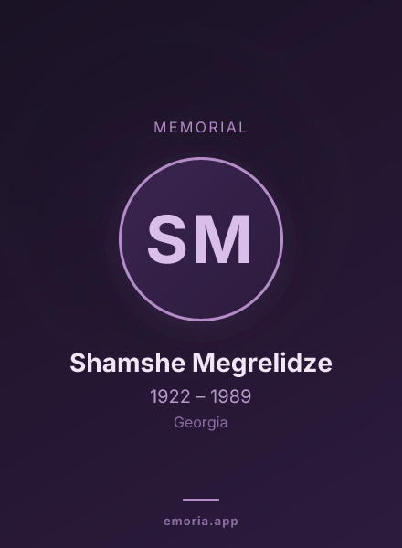 Memorial portrait of Shamshe Megrelidze