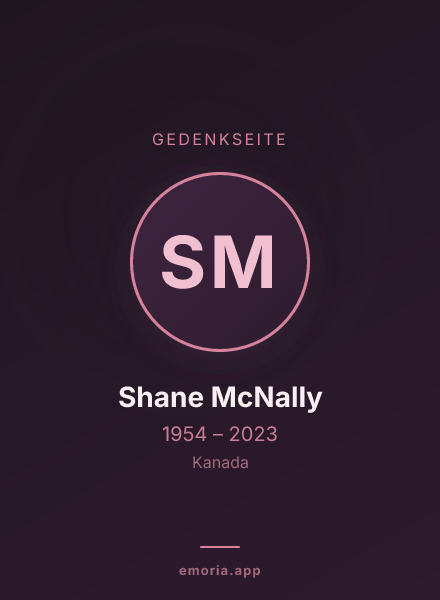 Gedenkportrait von Shane McNally