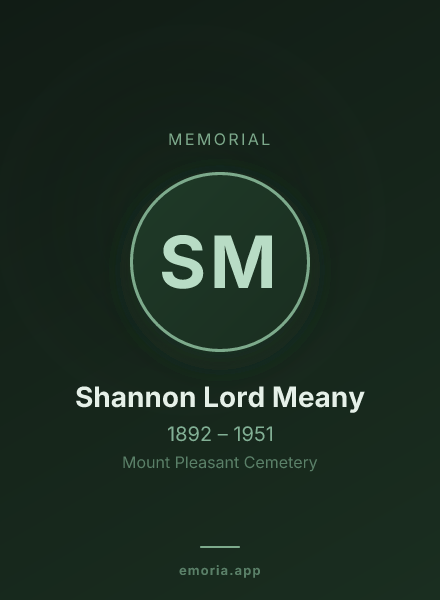 Memorial portrait of Shannon Lord Meany