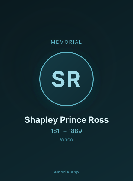 Memorial portrait of Shapley Prince Ross