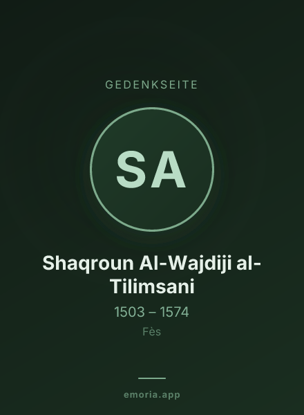 Gedenkportrait von Shaqroun Al-Wajdiji al-Tilimsani