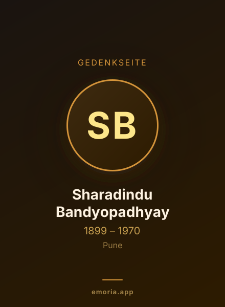Gedenkportrait von Sharadindu Bandyopadhyay
