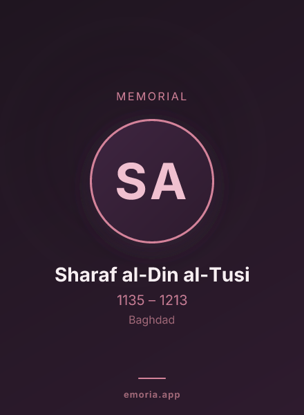 Memorial portrait of Sharaf al-Din al-Tusi