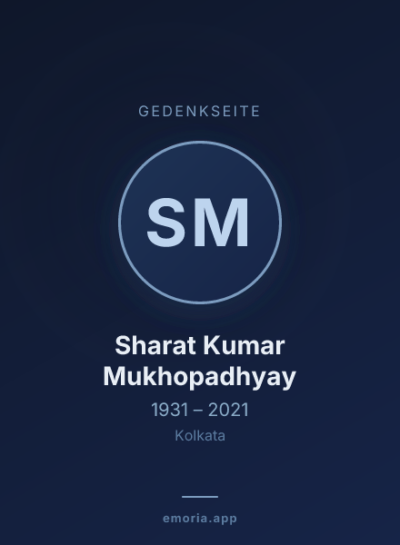 Gedenkportrait von Sharat Kumar Mukhopadhyay