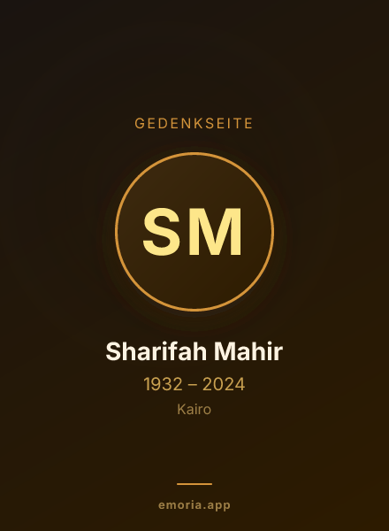 Gedenkportrait von Sharifah Mahir