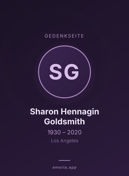 Gedenkportrait von Sharon Hennagin Goldsmith