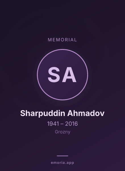 Memorial portrait of Sharpuddin Ahmadov
