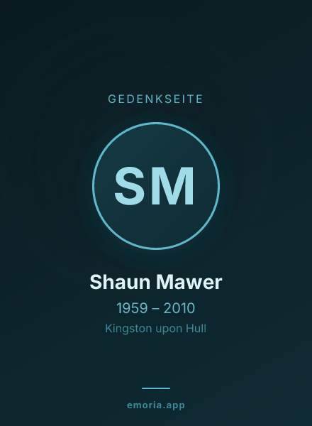 Gedenkportrait von Shaun Mawer