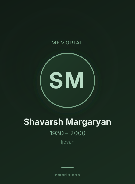 Memorial portrait of Shavarsh Margaryan