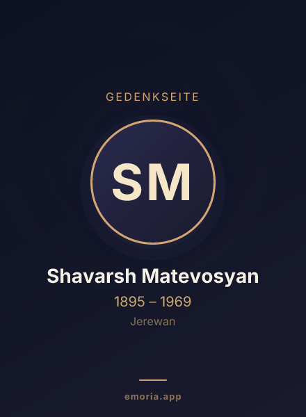 Gedenkportrait von Shavarsh Matevosyan