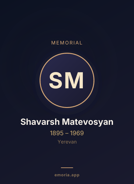 Memorial portrait of Shavarsh Matevosyan