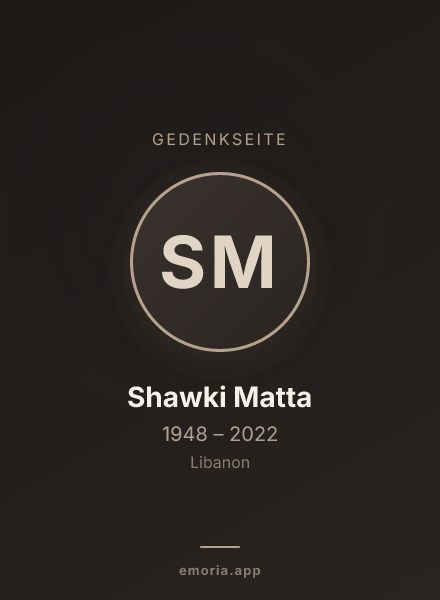 Gedenkportrait von Shawki Matta