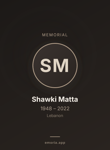 Memorial portrait of Shawki Matta