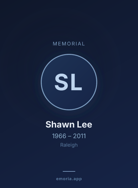 Memorial portrait of Shawn Lee