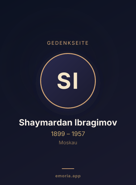 Gedenkportrait von Shaymardan Ibragimov