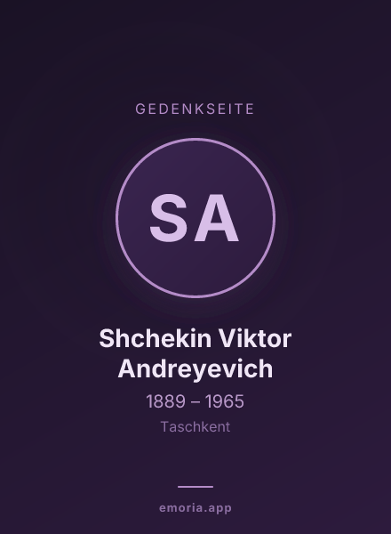 Gedenkportrait von Shchekin Viktor Andreyevich