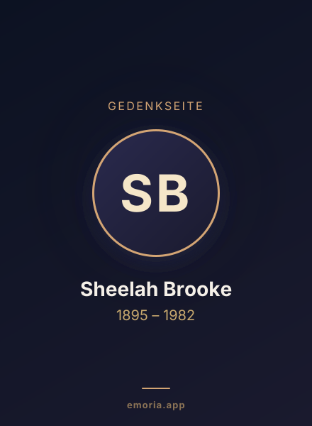 Gedenkportrait von Sheelah Brooke