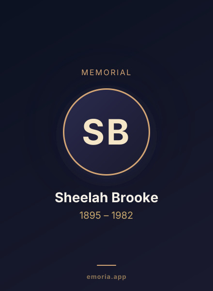 Memorial portrait of Sheelah Brooke