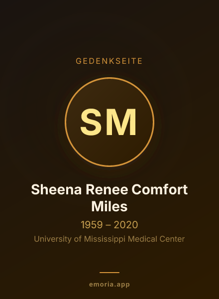 Gedenkportrait von Sheena Renee Comfort Miles