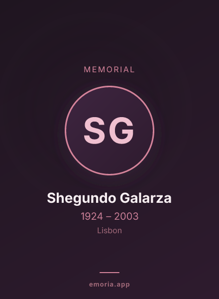 Memorial portrait of Shegundo Galarza