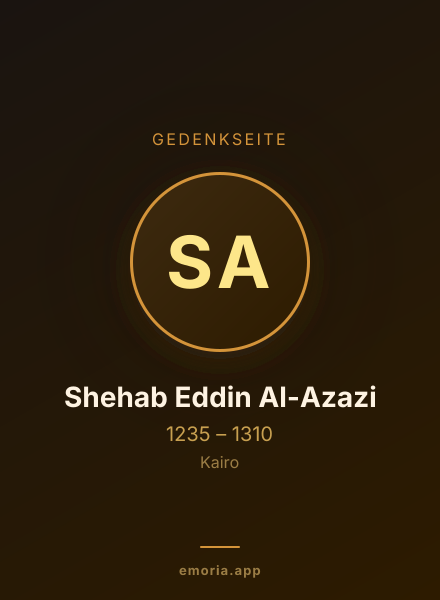 Gedenkportrait von Shehab Eddin Al-Azazi