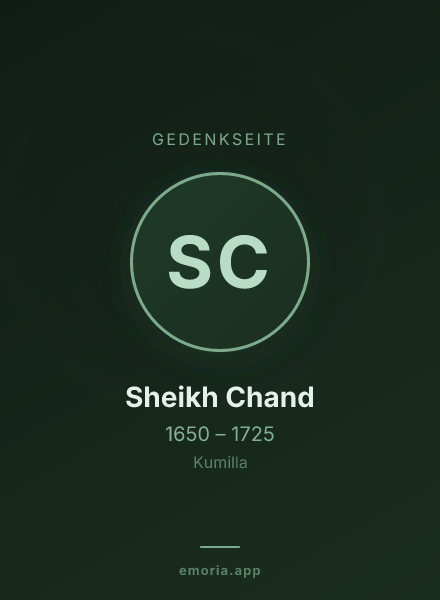 Gedenkportrait von Sheikh Chand