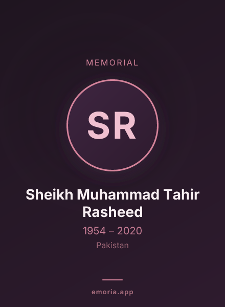 Memorial portrait of Sheikh Muhammad Tahir Rasheed