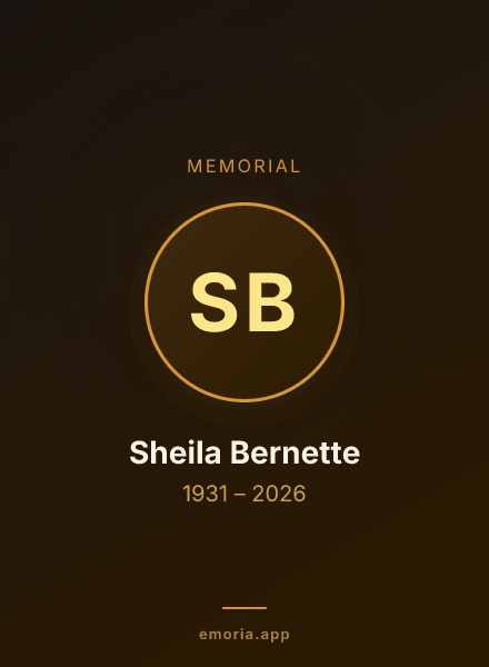 Memorial portrait of Sheila Bernette