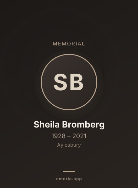 Memorial portrait of Sheila Bromberg