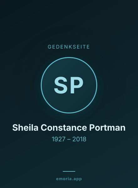 Gedenkportrait von Sheila Constance Portman
