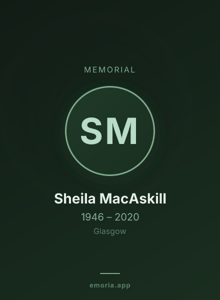 Memorial portrait of Sheila MacAskill