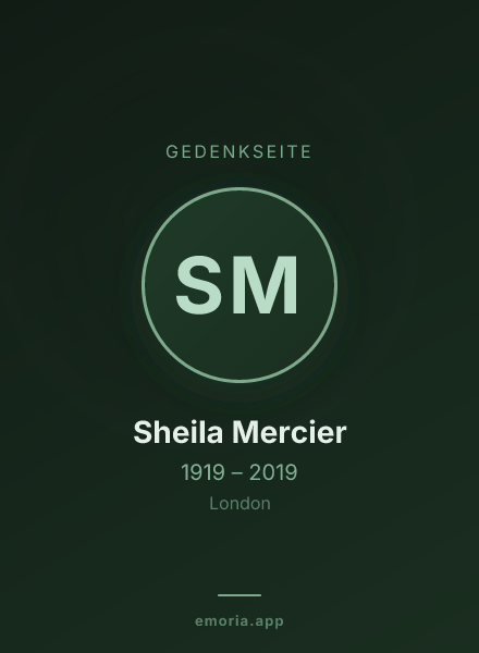 Gedenkportrait von Sheila Mercier