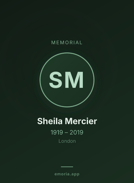 Memorial portrait of Sheila Mercier