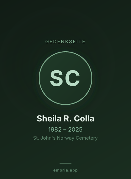 Gedenkportrait von Sheila R. Colla