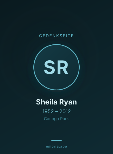 Gedenkportrait von Sheila Ryan